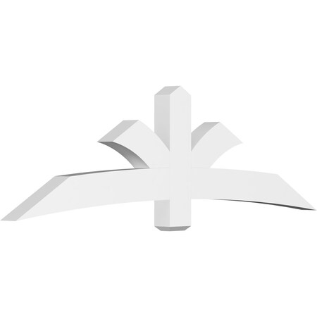 Ekena Millwork Davenport Architectural Grade PVC Gable Bracket, 84"W x 24 1/2"H x 4"D x 6"F, 7/12 Pitch GBP084X25X0406DAV00